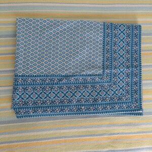 ⭐ April Cornell Blue printed rectangular Tablecloth